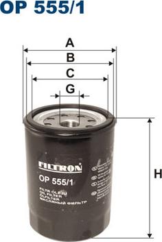 Filtron OP555/1 - Eļļas filtrs autodraugiem.lv