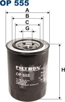 Filtron OP555 - Eļļas filtrs autodraugiem.lv