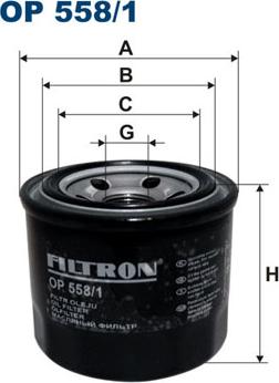 Filtron OP558/1 - Eļļas filtrs autodraugiem.lv