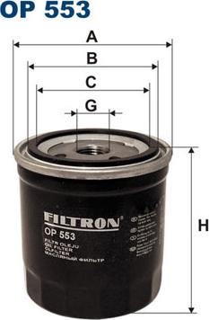 Filtron OP 553 - Eļļas filtrs autodraugiem.lv