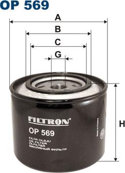 Filtron OP569 - Eļļas filtrs autodraugiem.lv