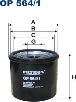 Filtron OP564/1 - Eļļas filtrs autodraugiem.lv