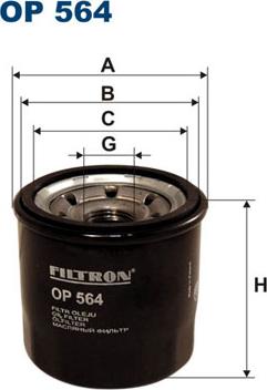 Filtron OP564 - Eļļas filtrs autodraugiem.lv