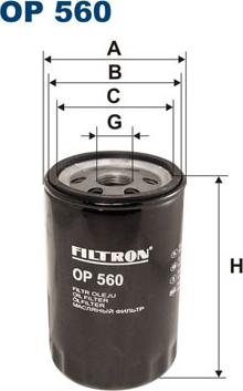Filtron OP560 - Eļļas filtrs autodraugiem.lv