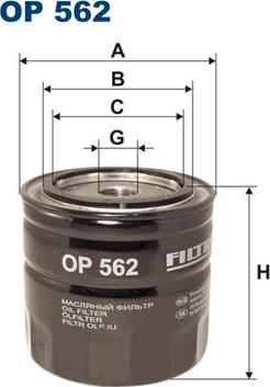 Filtron OP562 - Eļļas filtrs autodraugiem.lv