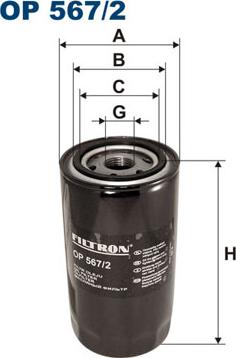 Filtron OP567/2 - Eļļas filtrs autodraugiem.lv