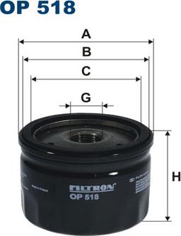 Filtron OP518 - Eļļas filtrs autodraugiem.lv
