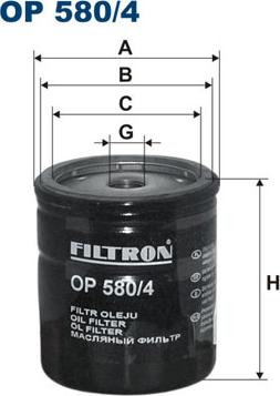 Filtron OP580/4 - Eļļas filtrs autodraugiem.lv