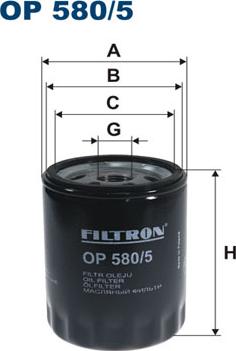 Filtron OP580/5 - Eļļas filtrs autodraugiem.lv