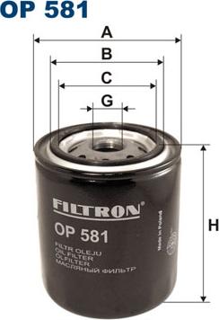 Filtron OP581 - Eļļas filtrs autodraugiem.lv