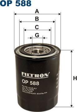 Filtron OP588 - Eļļas filtrs autodraugiem.lv