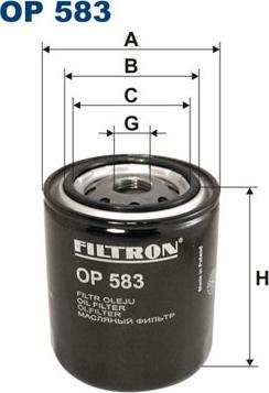 Filtron OP583 - Eļļas filtrs autodraugiem.lv