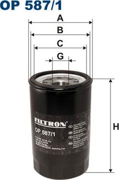 Filtron OP587/1 - Eļļas filtrs autodraugiem.lv