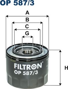 Filtron OP 587/3 - Eļļas filtrs autodraugiem.lv