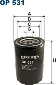Filtron OP531 - Eļļas filtrs autodraugiem.lv