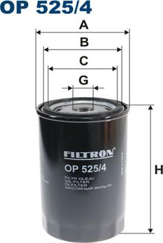 Filtron OP525/4 - Eļļas filtrs autodraugiem.lv