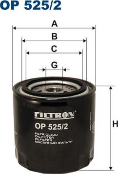 Filtron OP525/2 - Eļļas filtrs autodraugiem.lv