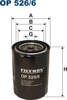 Filtron OP526/6 - Eļļas filtrs autodraugiem.lv