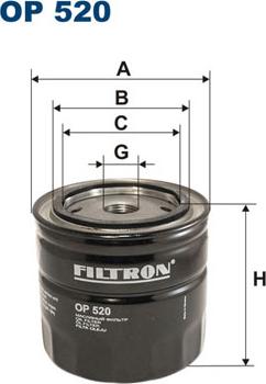 Filtron OP520 - Eļļas filtrs autodraugiem.lv