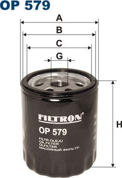 Filtron OP579 - Eļļas filtrs autodraugiem.lv