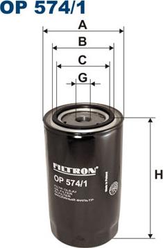 Filtron OP574/1 - Eļļas filtrs autodraugiem.lv