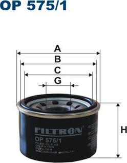 Filtron OP575/1 - Eļļas filtrs autodraugiem.lv