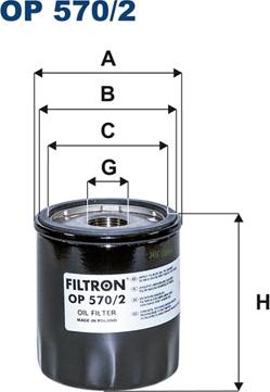 Filtron OP570/2 - Eļļas filtrs autodraugiem.lv