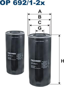 Filtron OP692/1-2x - Eļļas filtrs autodraugiem.lv