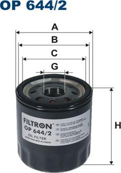 Filtron OP644/2 - Eļļas filtrs autodraugiem.lv