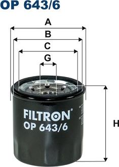 Filtron OP643/6 - Eļļas filtrs autodraugiem.lv