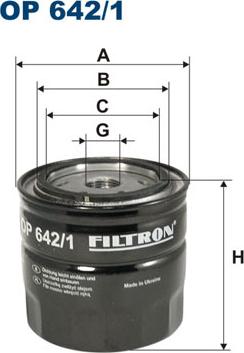 Filtron OP642/1 - Eļļas filtrs autodraugiem.lv