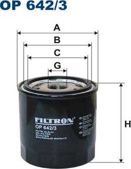Filtron OP642/3 - Eļļas filtrs autodraugiem.lv