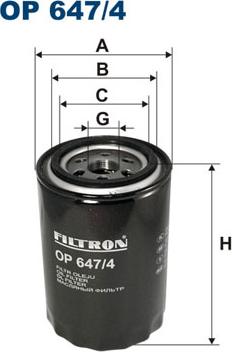 Filtron OP647/4 - Eļļas filtrs autodraugiem.lv