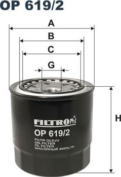 Filtron OP619/2 - Eļļas filtrs autodraugiem.lv