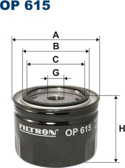Filtron OP615 - Eļļas filtrs autodraugiem.lv