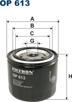 Filtron OP613 - Eļļas filtrs autodraugiem.lv