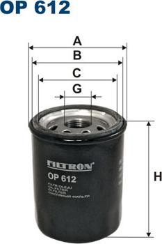 Filtron OP612 - Eļļas filtrs autodraugiem.lv
