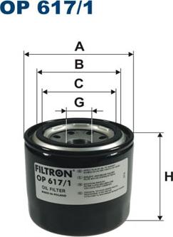Filtron OP617/1 - Eļļas filtrs autodraugiem.lv