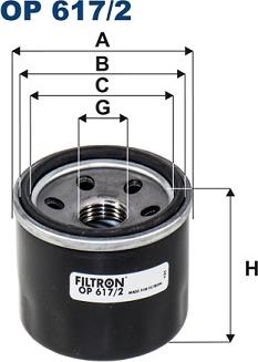 Filtron OP617/2 - Eļļas filtrs autodraugiem.lv