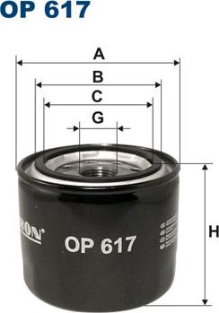 Filtron OP617 - Eļļas filtrs autodraugiem.lv