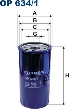 Filtron OP634/1 - Eļļas filtrs autodraugiem.lv
