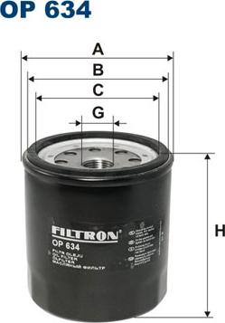 Filtron OP634 - Eļļas filtrs autodraugiem.lv