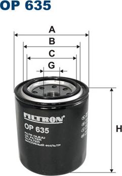 Filtron OP635 - Eļļas filtrs autodraugiem.lv