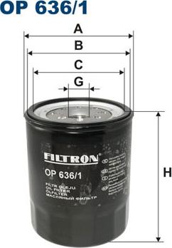 Filtron OP636/1 - Eļļas filtrs autodraugiem.lv