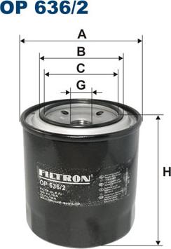 Filtron OP636/2 - Eļļas filtrs autodraugiem.lv