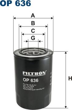 Filtron OP636 - Eļļas filtrs autodraugiem.lv