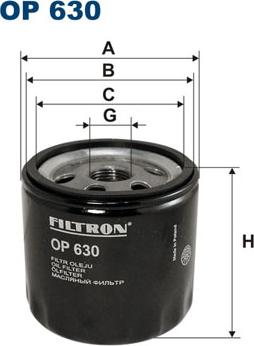 Filtron OP630 - Eļļas filtrs autodraugiem.lv