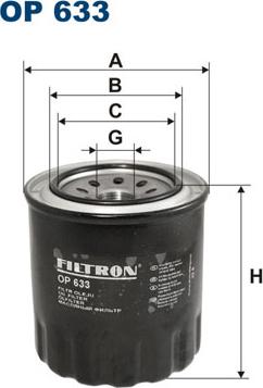 Filtron OP 633 - Eļļas filtrs autodraugiem.lv
