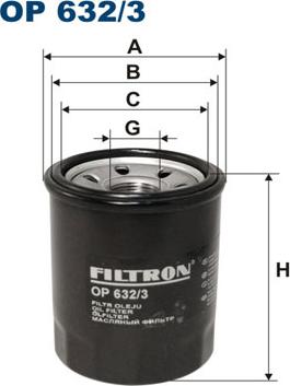 Filtron OP632/3 - Eļļas filtrs autodraugiem.lv