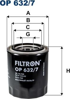Filtron OP632/7 - Eļļas filtrs autodraugiem.lv
